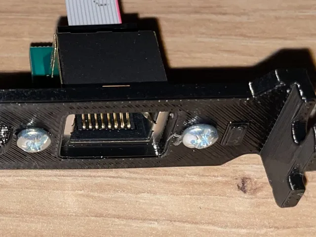 PCI bracket for 2.5Gbit / 5Gbit ethernet M.2 A+E card