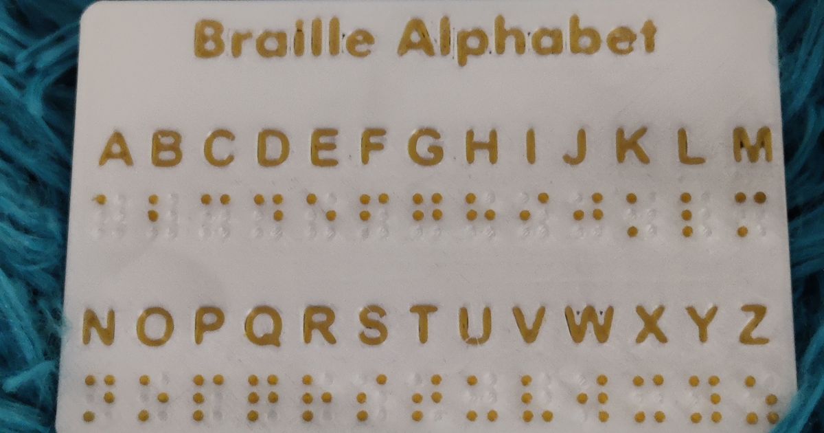 Braille Card by Bea Res | Download free STL model | Printables.com