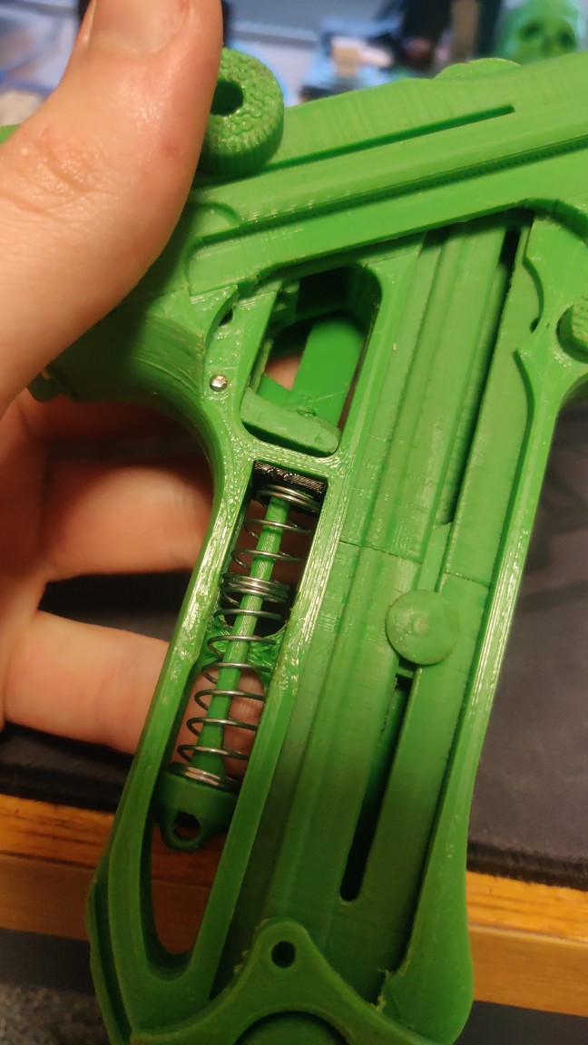 Working mechanism for luger