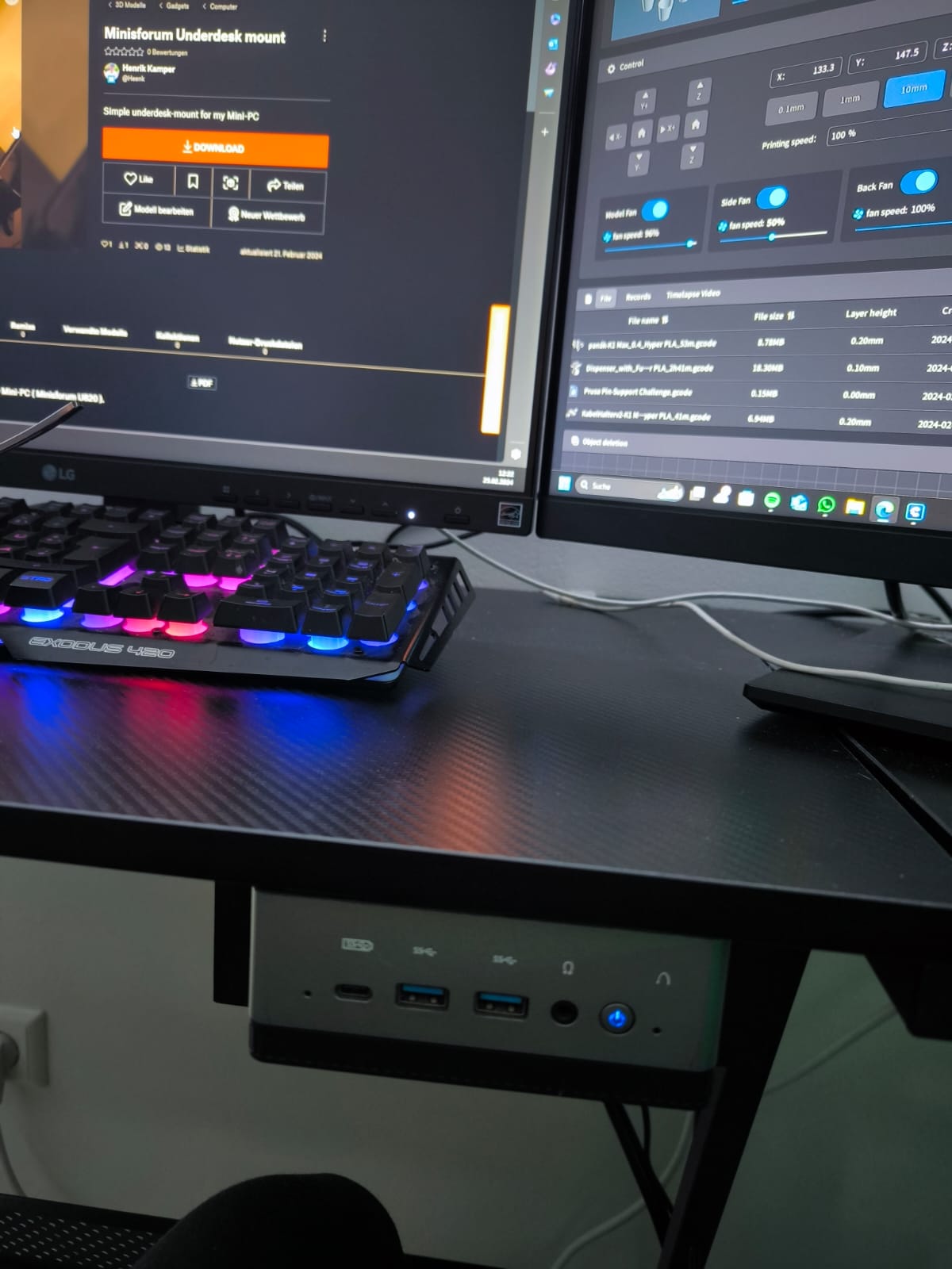 Minisforum Underdesk mount