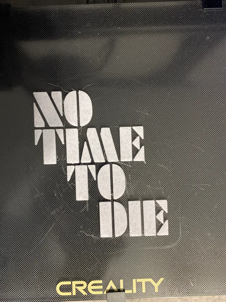 No Time To Die Text Logo by Preetam Beeravelli | Download free STL