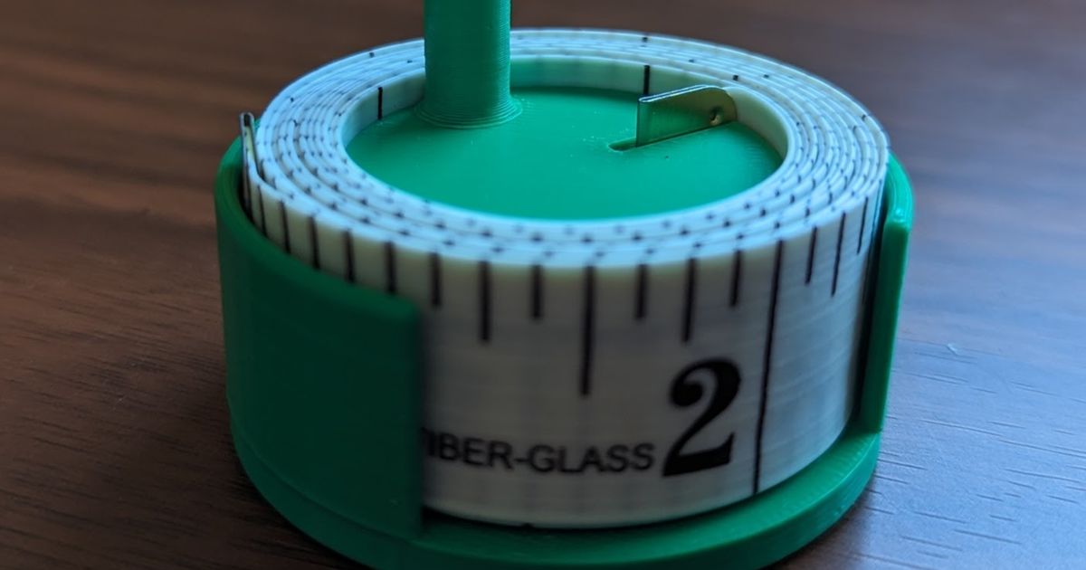 Soft Tape Measure Spool (Longer Handle) by Scott711 Download free STL model