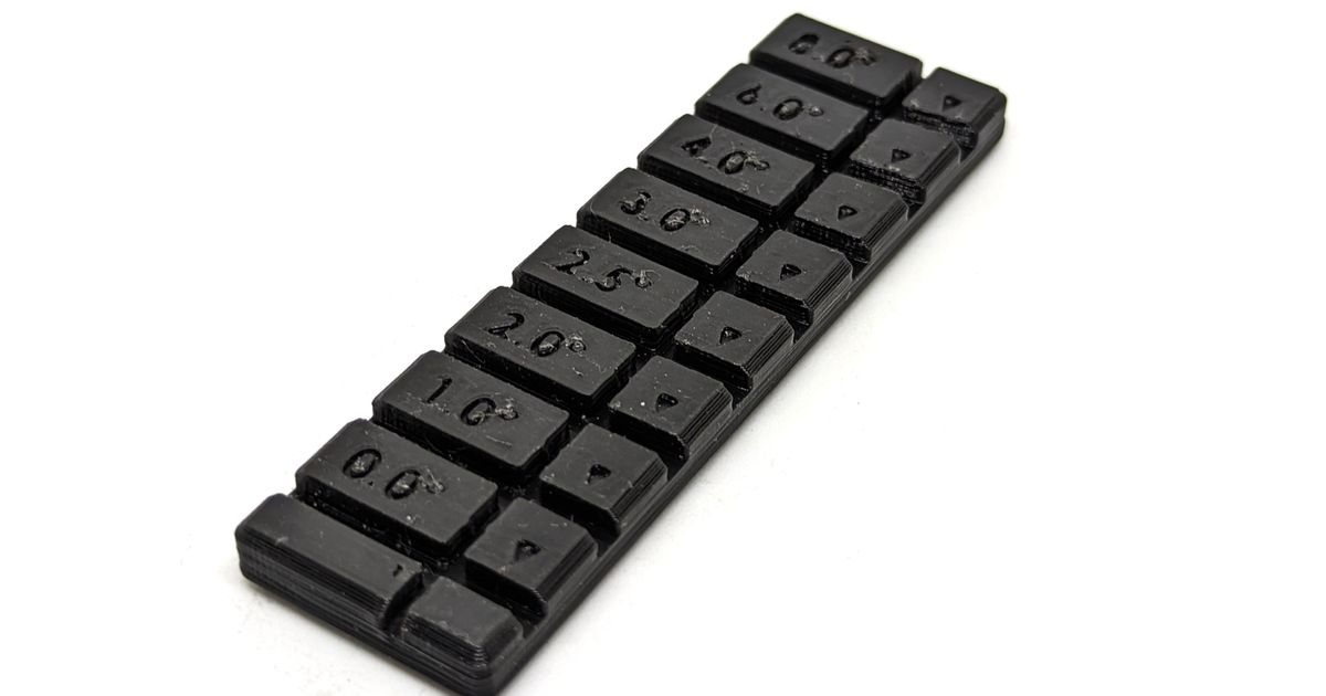 Axle Angle Gauge for Pinewood Derby Cars by Robagon3D Download free STL model