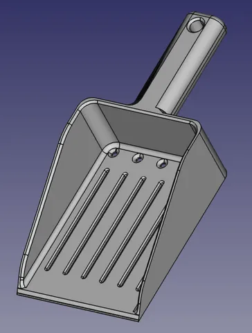 perforated scoop to collect things from water / sand etc