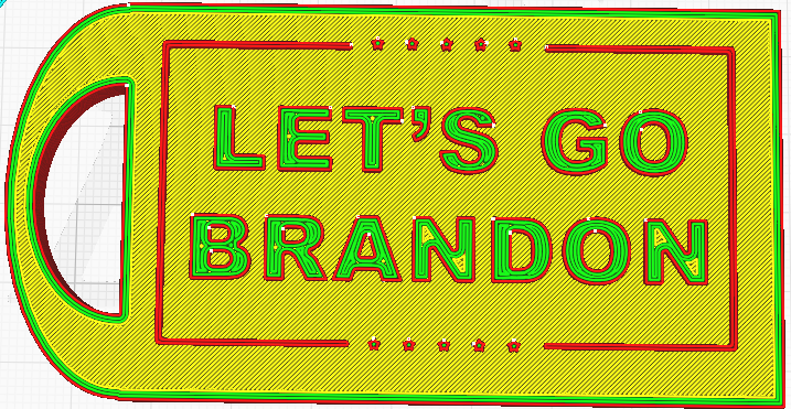 Miniatura 3 do modelo 3D Let's Go Brandon Keychain