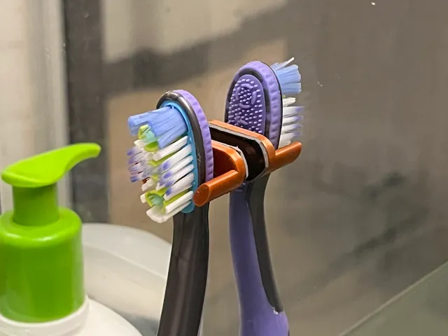 Mirror Mounted Toothbrush Holder