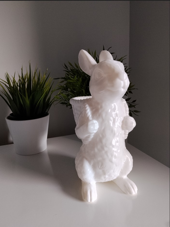 Miniatura 7 do modelo 3D Easter flowerpot white rabbit