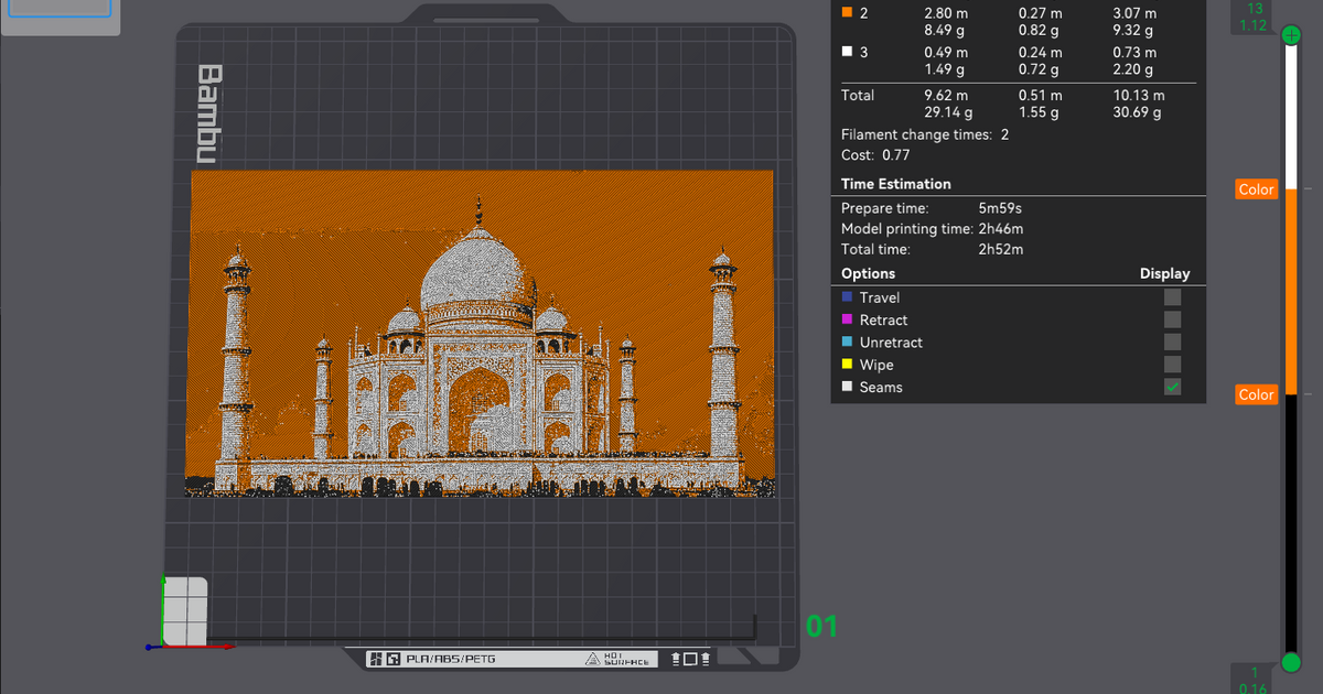 Taj Mahal - Hueforge by Satya V | Download free STL model | Printables.com