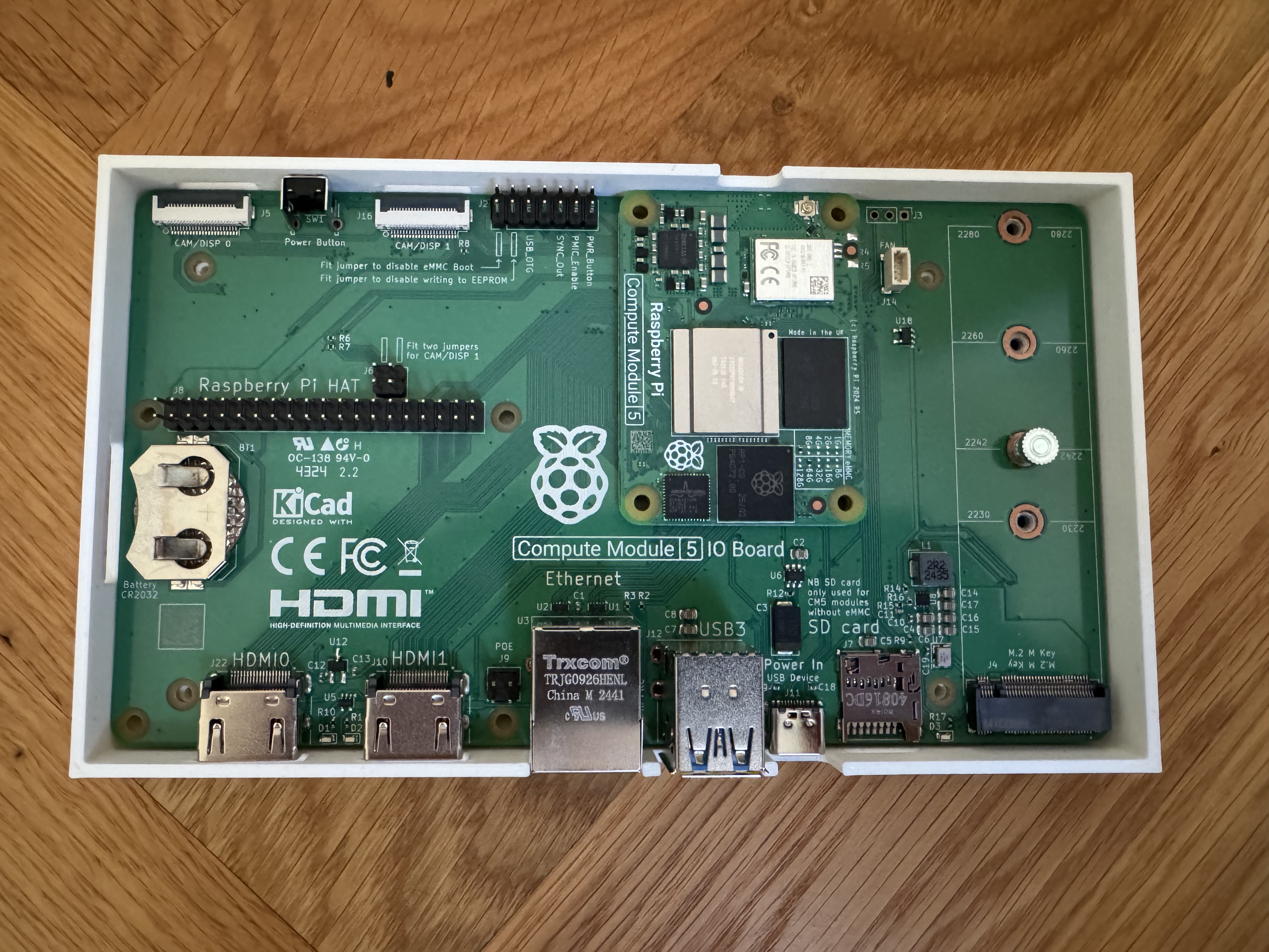 Raspberry Pi Compute Module 5 IO board case