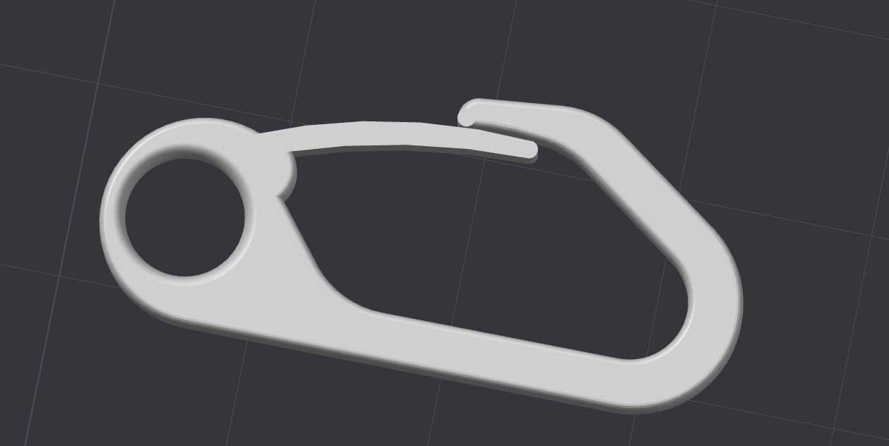 Miniatura 2 do modelo 3D Simple clip for keychain etc.