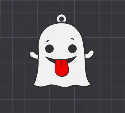 cute ghost keychain / necklace charm (free for commercial use)