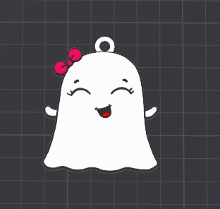 cute ghost keychain / necklace charm (free for commercial use)