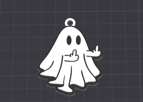 cute ghost keychain / necklace charm (free for commercial use)