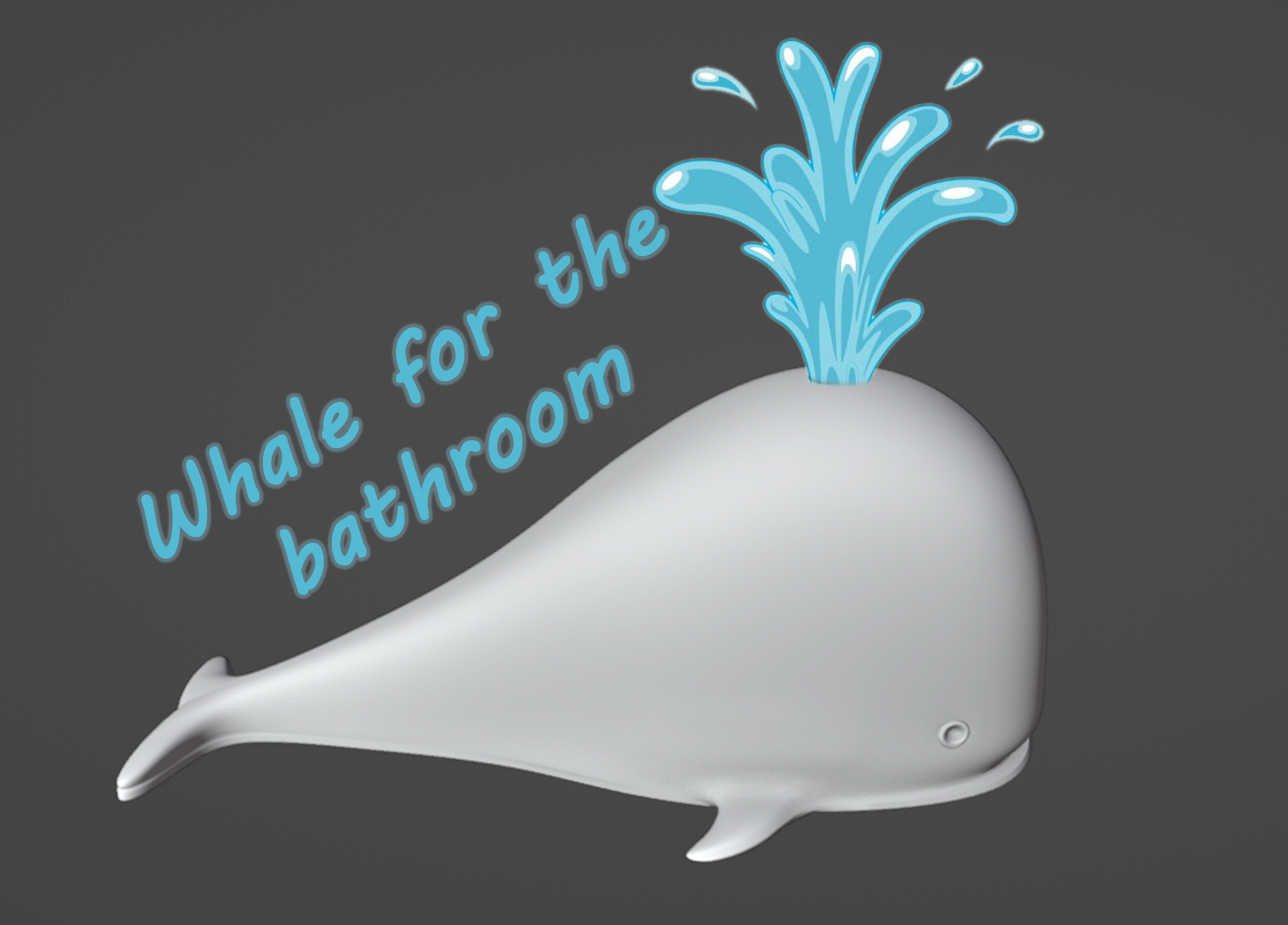 Whale for the bathroom Cartoon by Dimmu_Ogir | Download free STL model ...