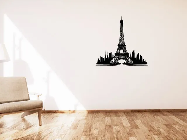 Eiffel tower / Eiffelova věž voronoi wall decoration