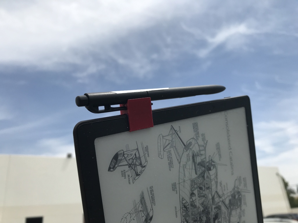 Stylus (wacom) holder clip for Boox Note tablet