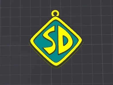 cartoon scooby doo tag keychain / necklace charm(free for commercial use)