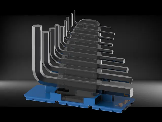 Gridfinity base for Allen key holder