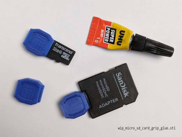 Miniatura 5 do modelo 3D MicroMax - SD card grip