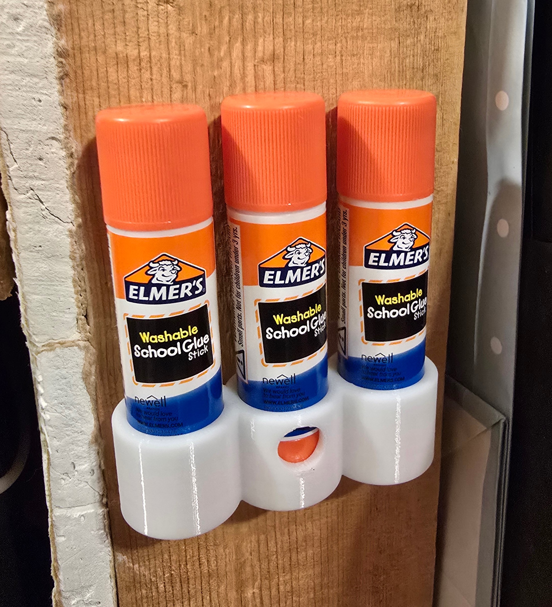 Triple Glue Stick Holder Mount (9mm or less screw head)