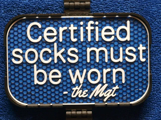 Mgt Sign: Certified Socks must be worn