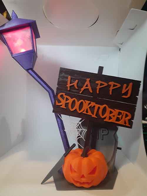 Happy Spooktober Pumpkin with LED Light by 3DTwinkie | Download free ...