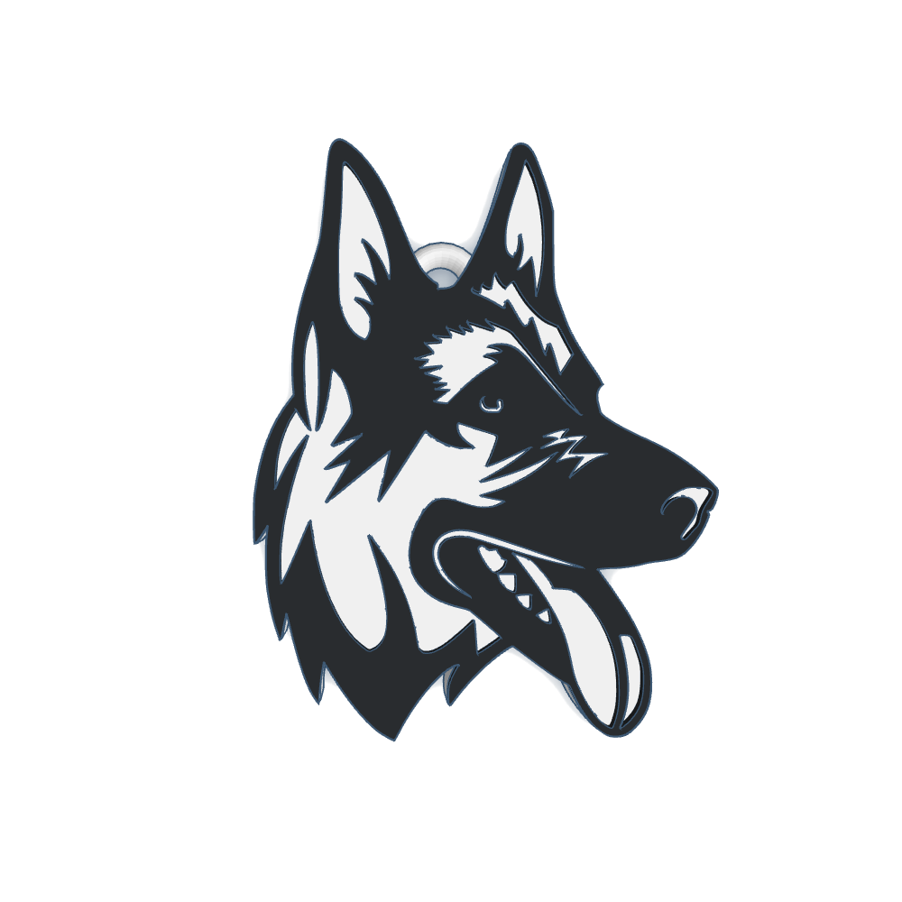 German shepherd keychain