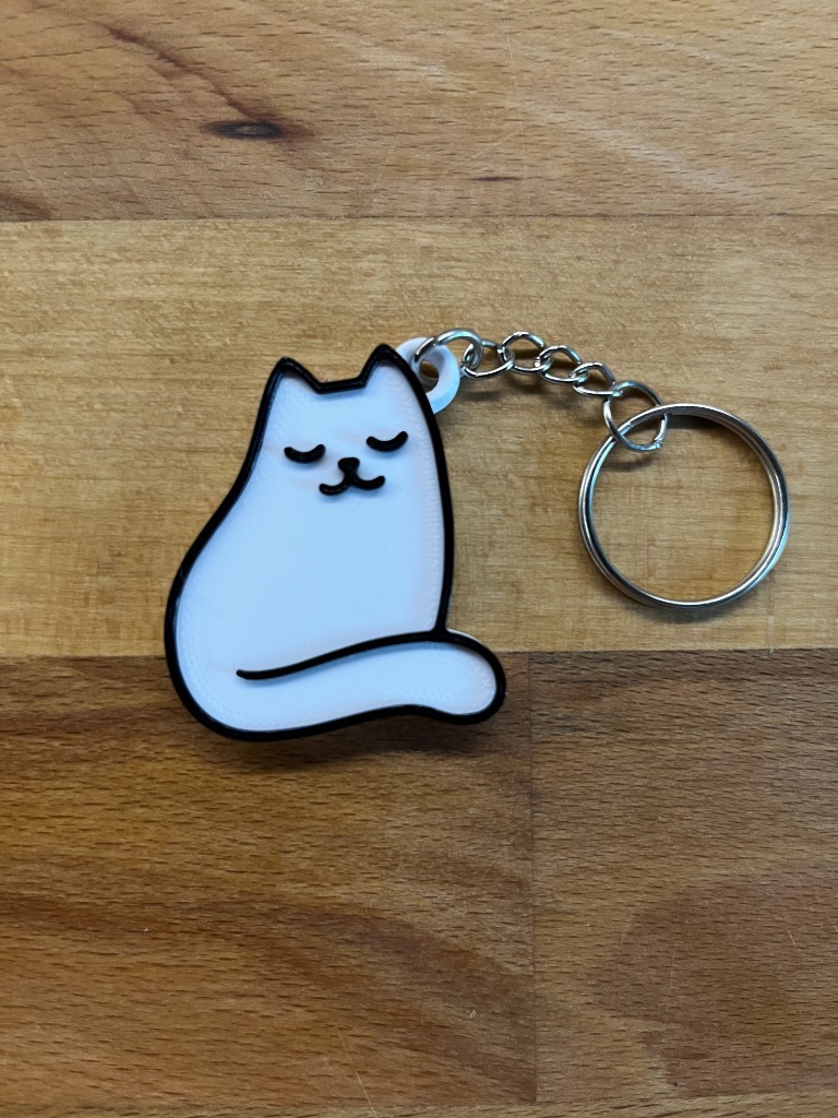 Siting Cat Keychain