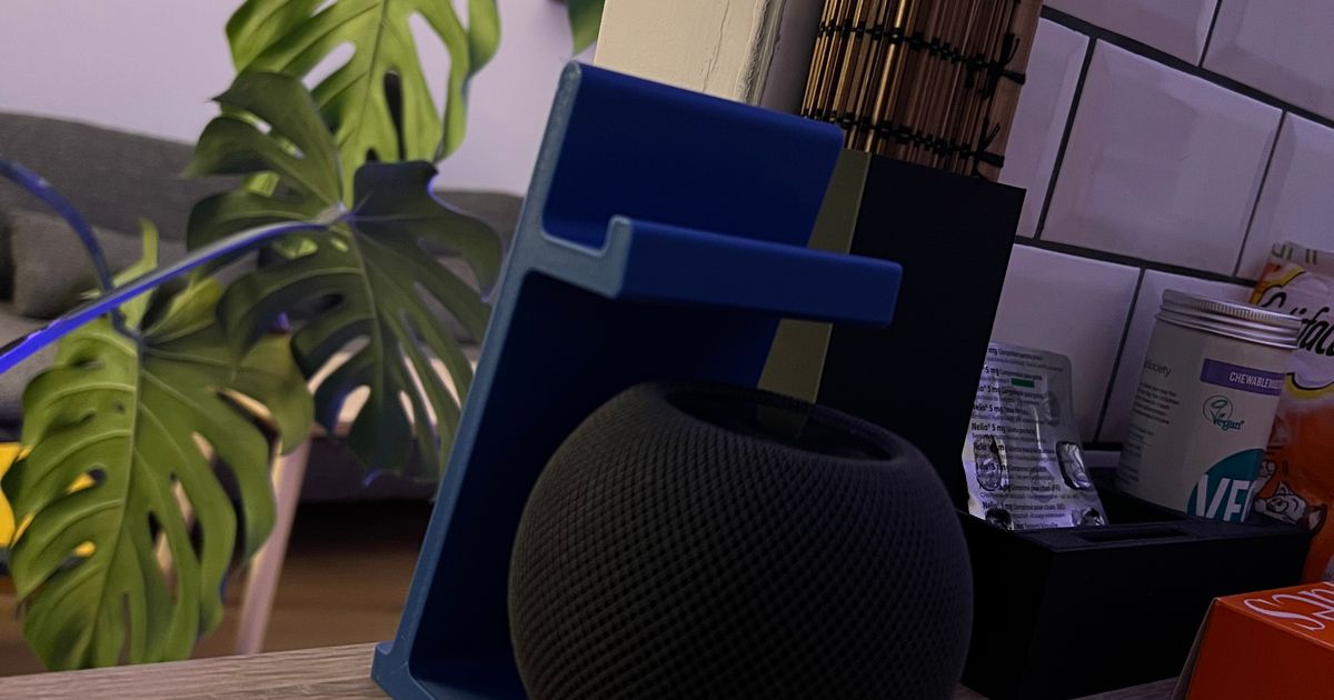 Parametric HomePod mini stand with phone support by snd11n | Download ...