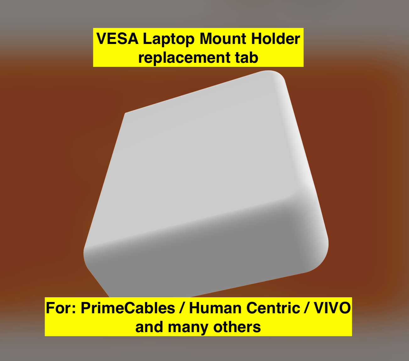 VESA Laptop Mount Holder replacement tab by DodoIsAlive | Download free ...