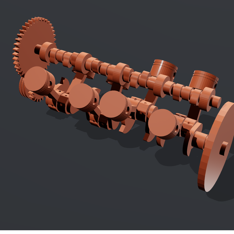 V8 Engine Kit - Cross-Plane Crank, Split Rods, Timing Gears by Tony ...