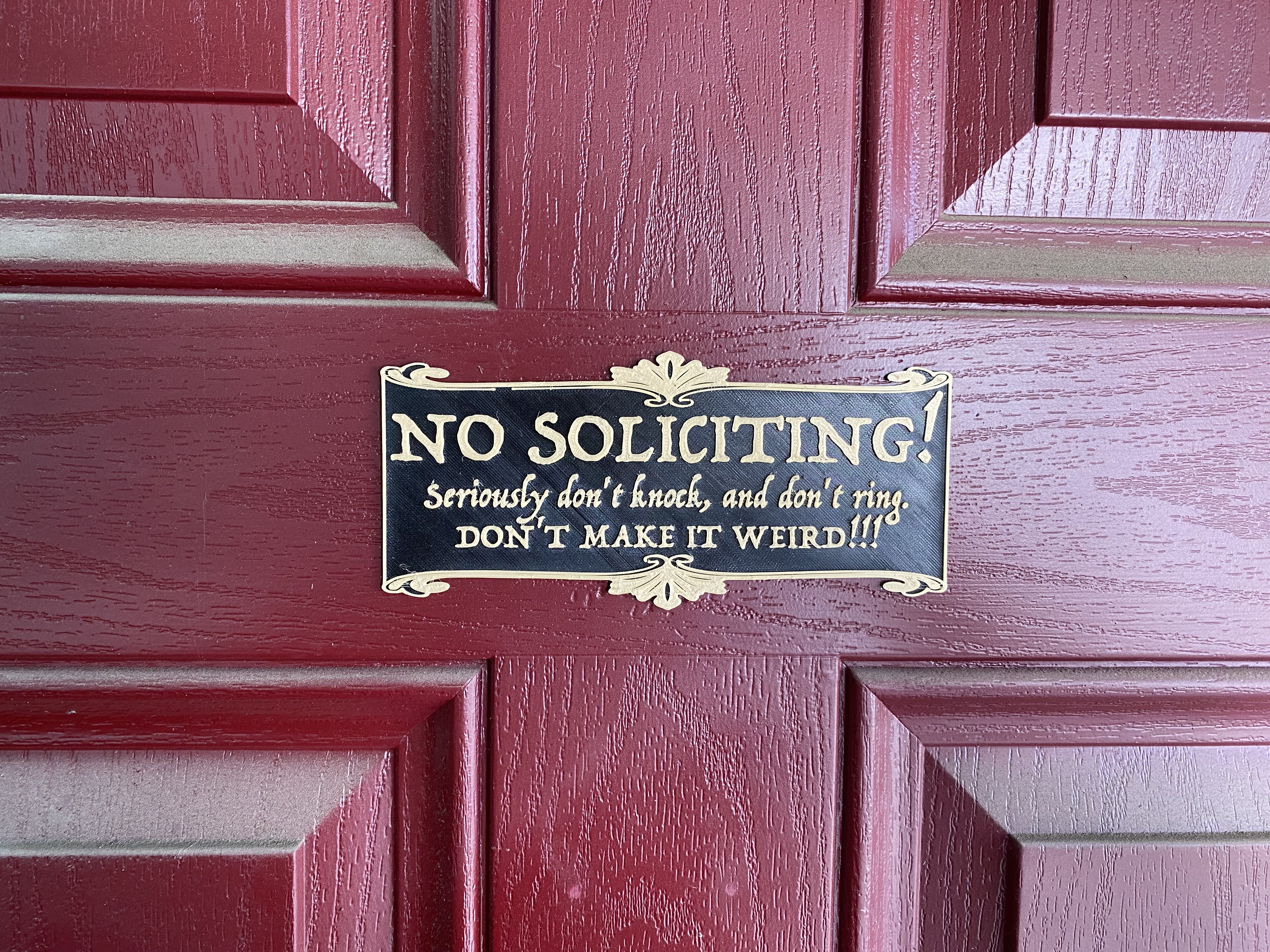No Soliciting Sign