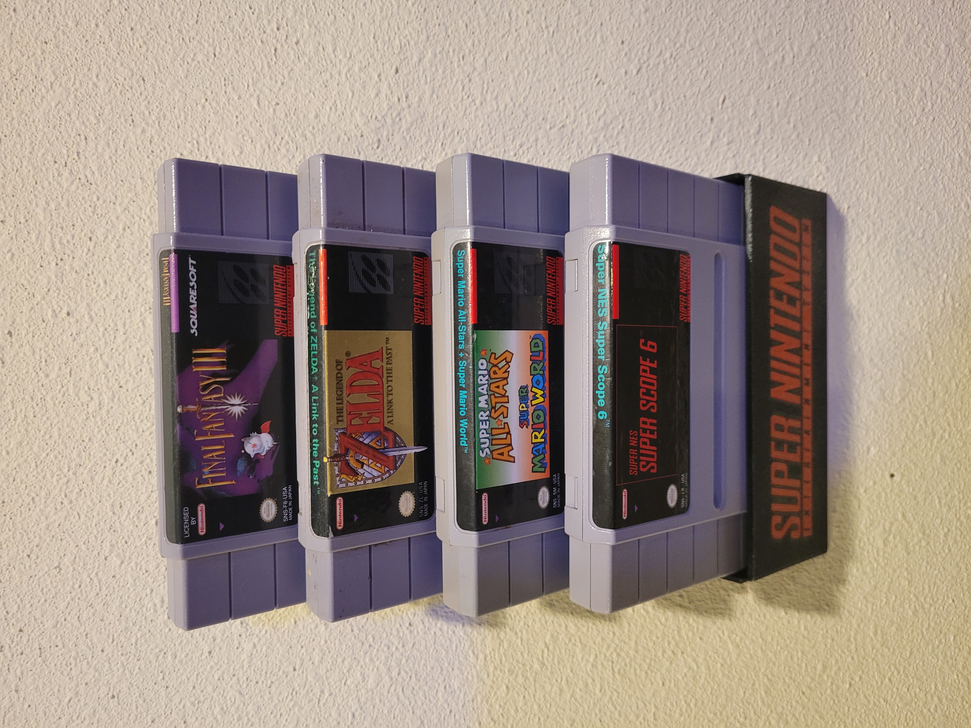 Modular Super Nintendo (SNES) Cartridges Wall Mount
