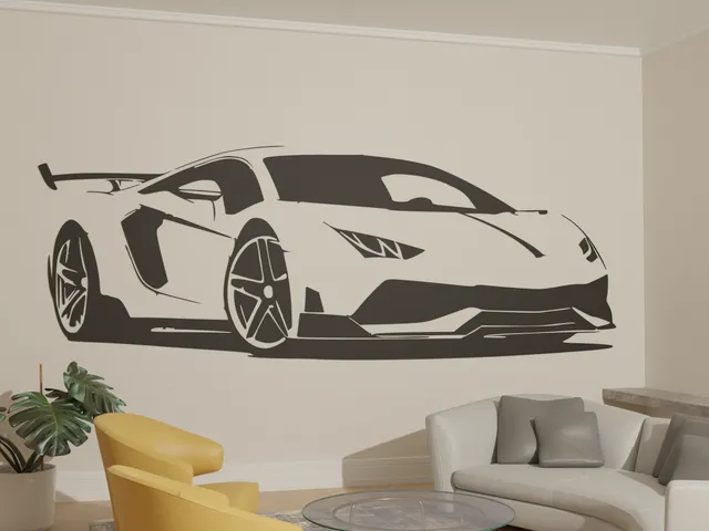 Super Car Wall Art 2d