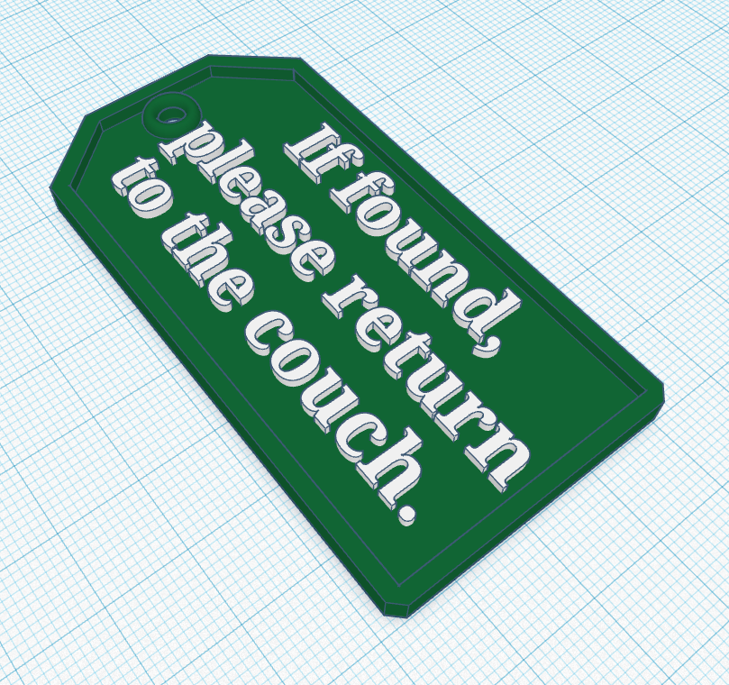 Key Ring "If found, please return to the couch"