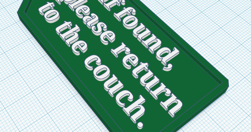 Key Ring "If found, please return to the couch" by Squirrelsoft-py ...