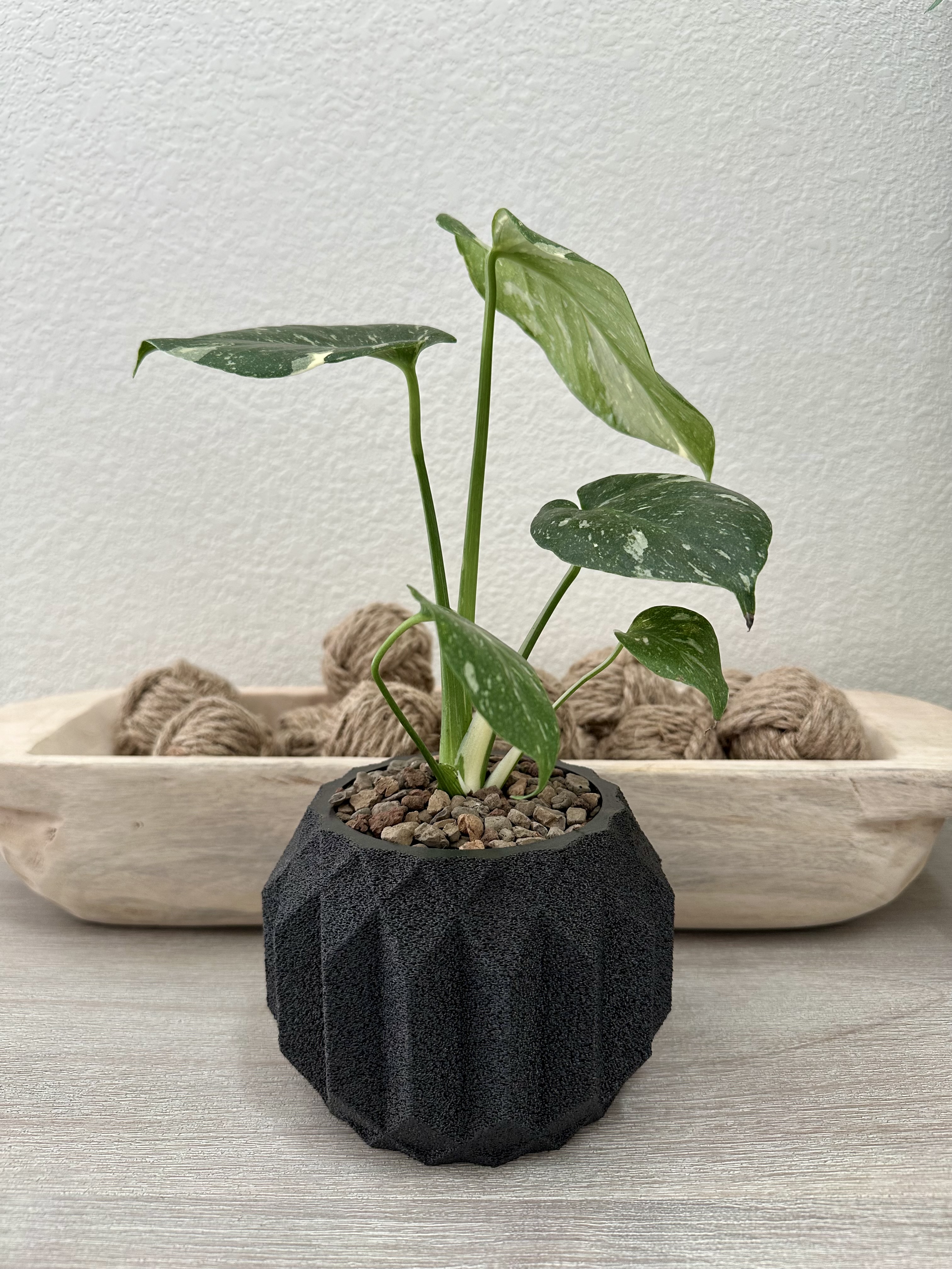 modern geometric sphere planter