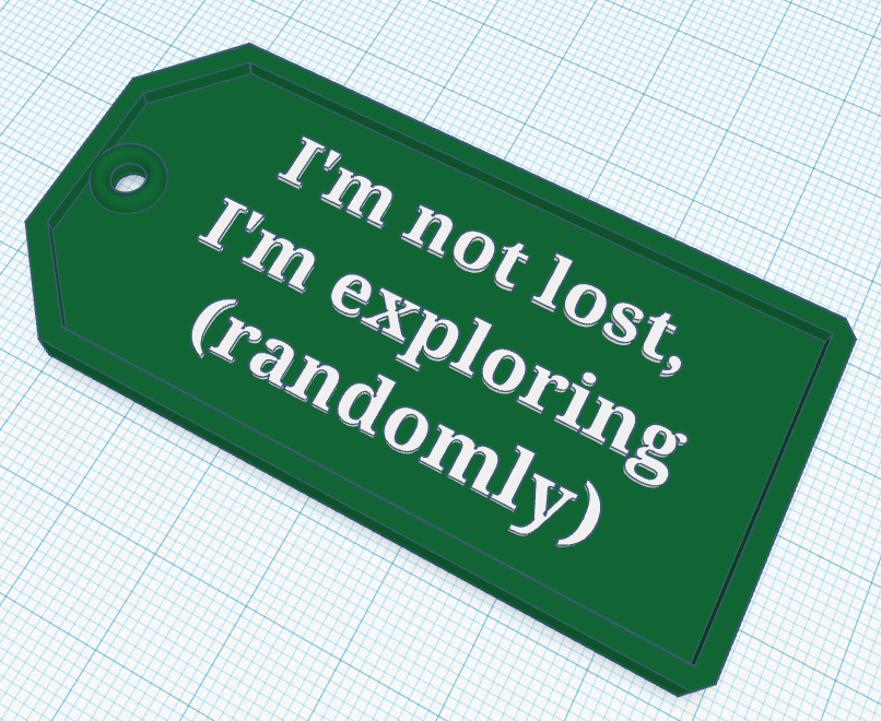 Key Ring "I'm not lost, I'm exploring (randomly)"