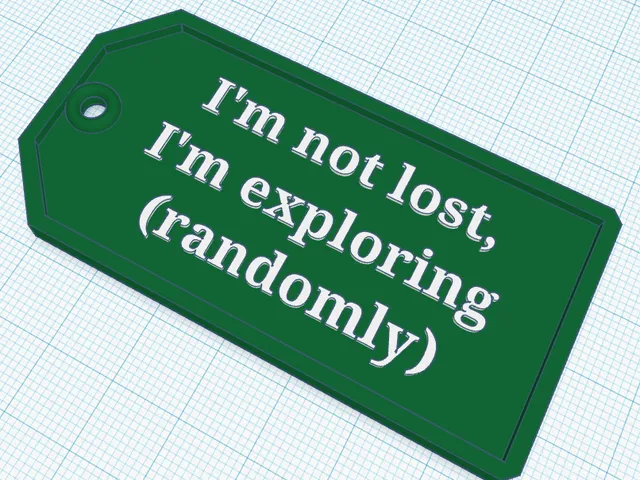 Key Ring "I'm not lost, I'm exploring (randomly)"