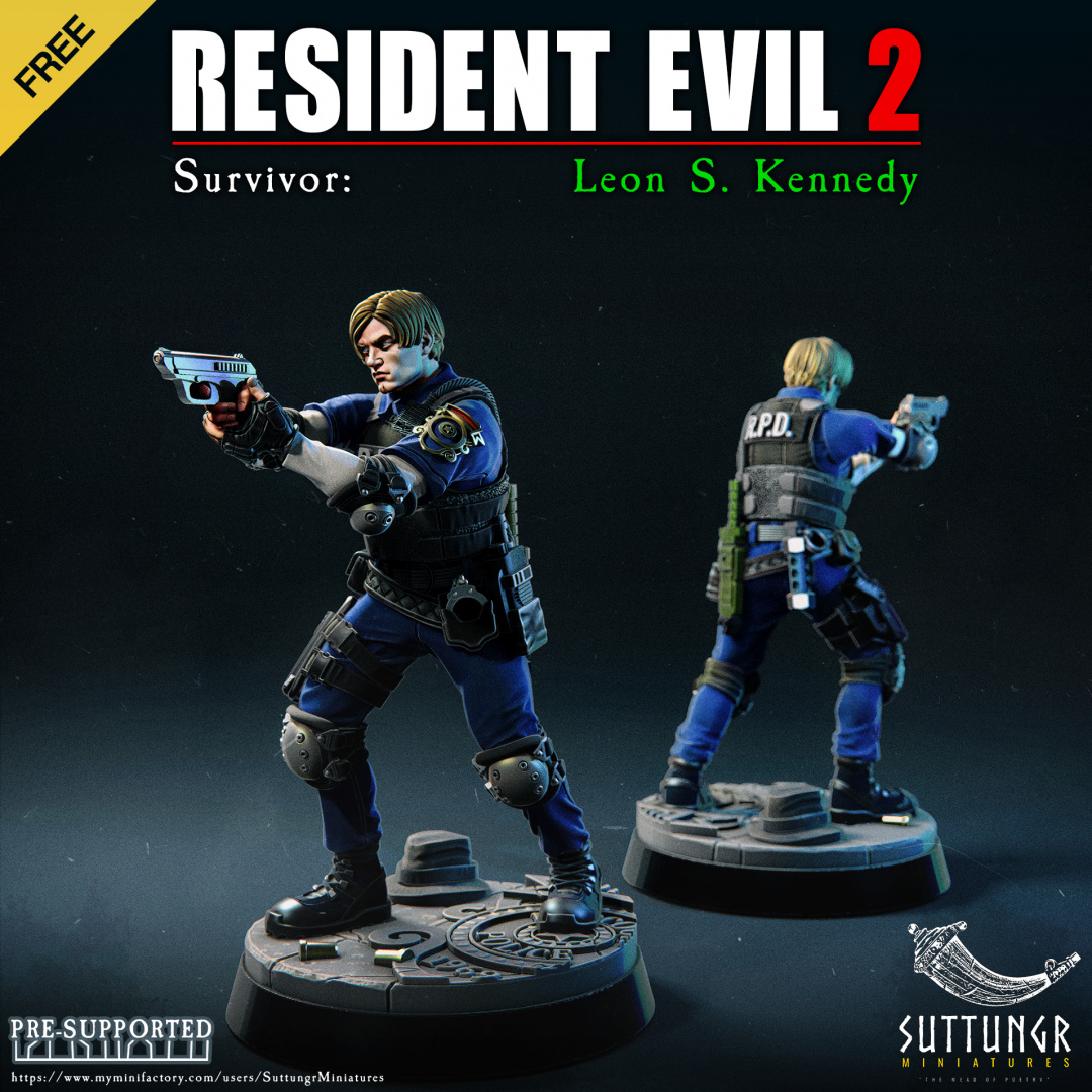 Resident Evil Fan Collectible - Leon S Kennedy RE2 by Ts3D | Download ...