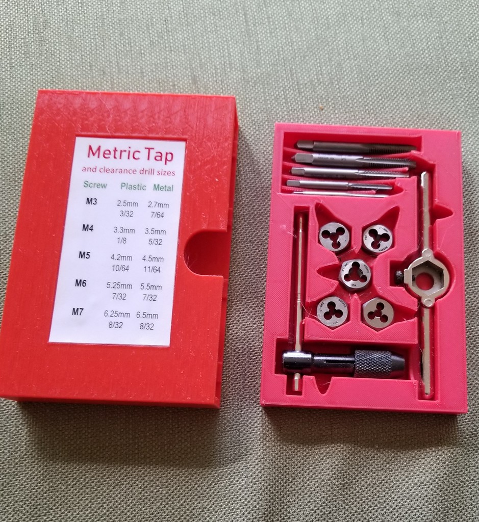 Metric tap and die case by Jimbo70 Download free STL model