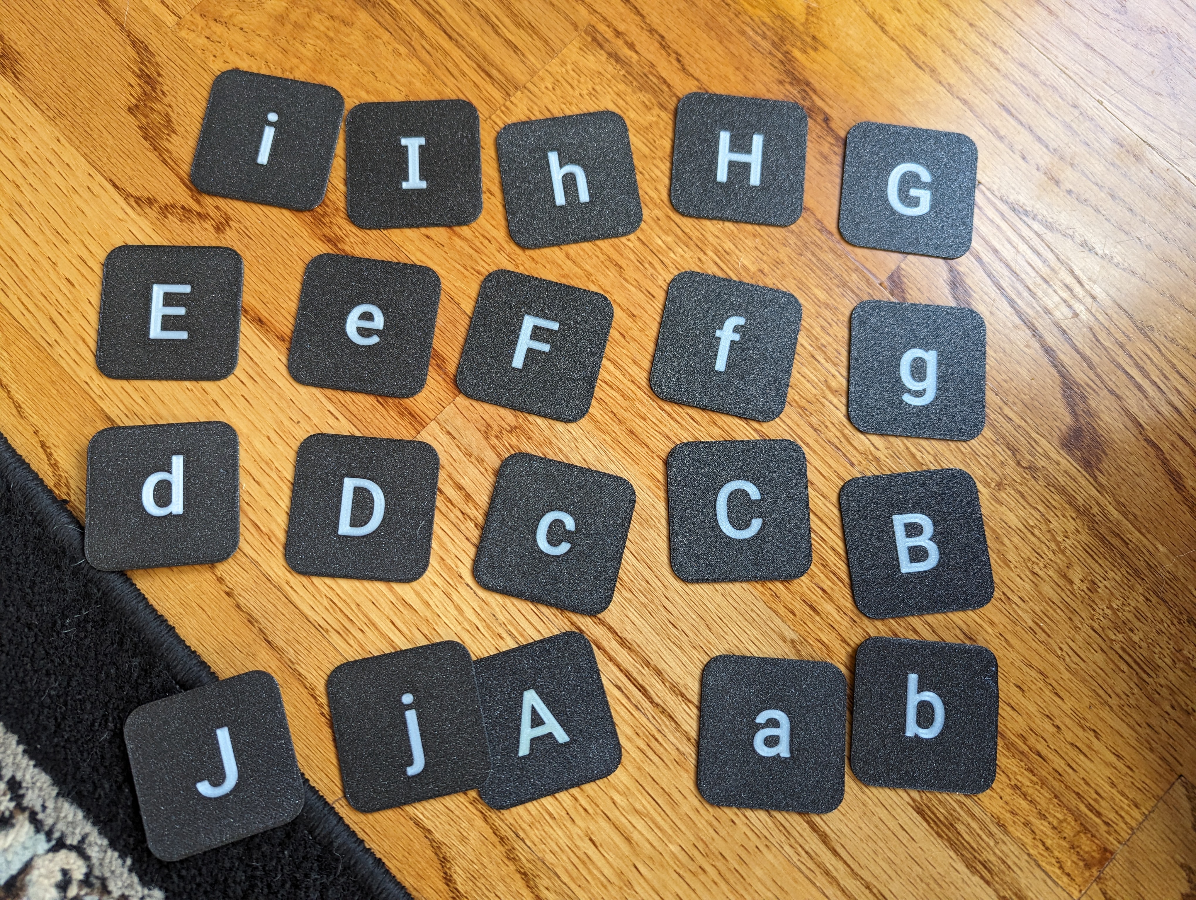 Alphabet memory tiles