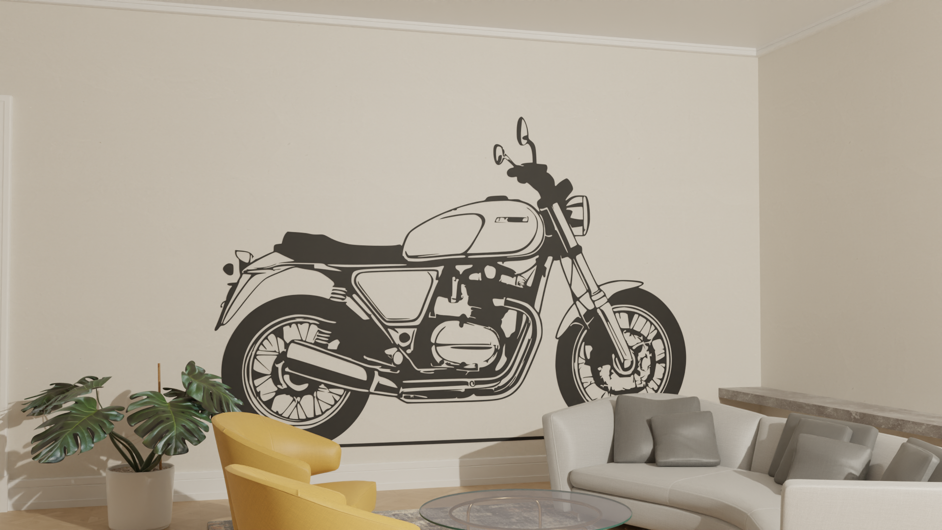 Motorcycle Wall Art 2d