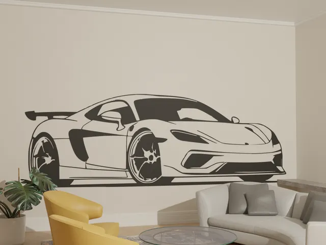 Super Car Wall Art 2d