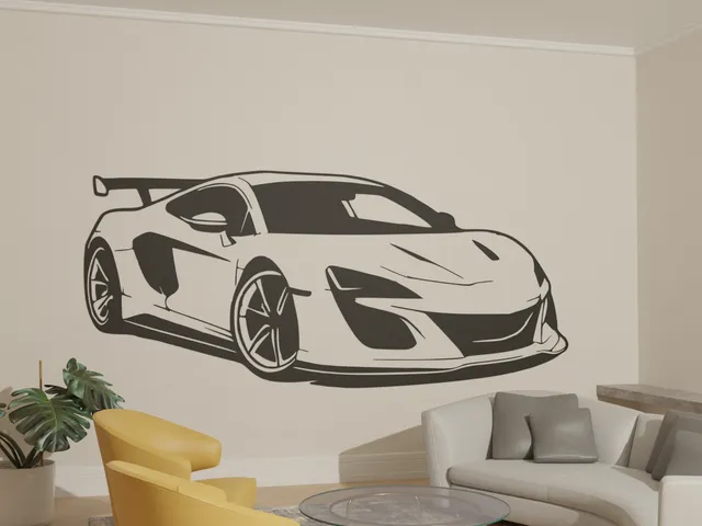 Super Car Wall Art 2d