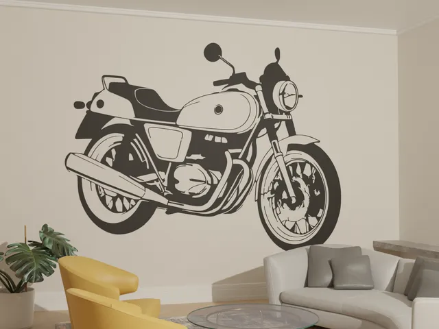 Motorcycle Wall Art 2d