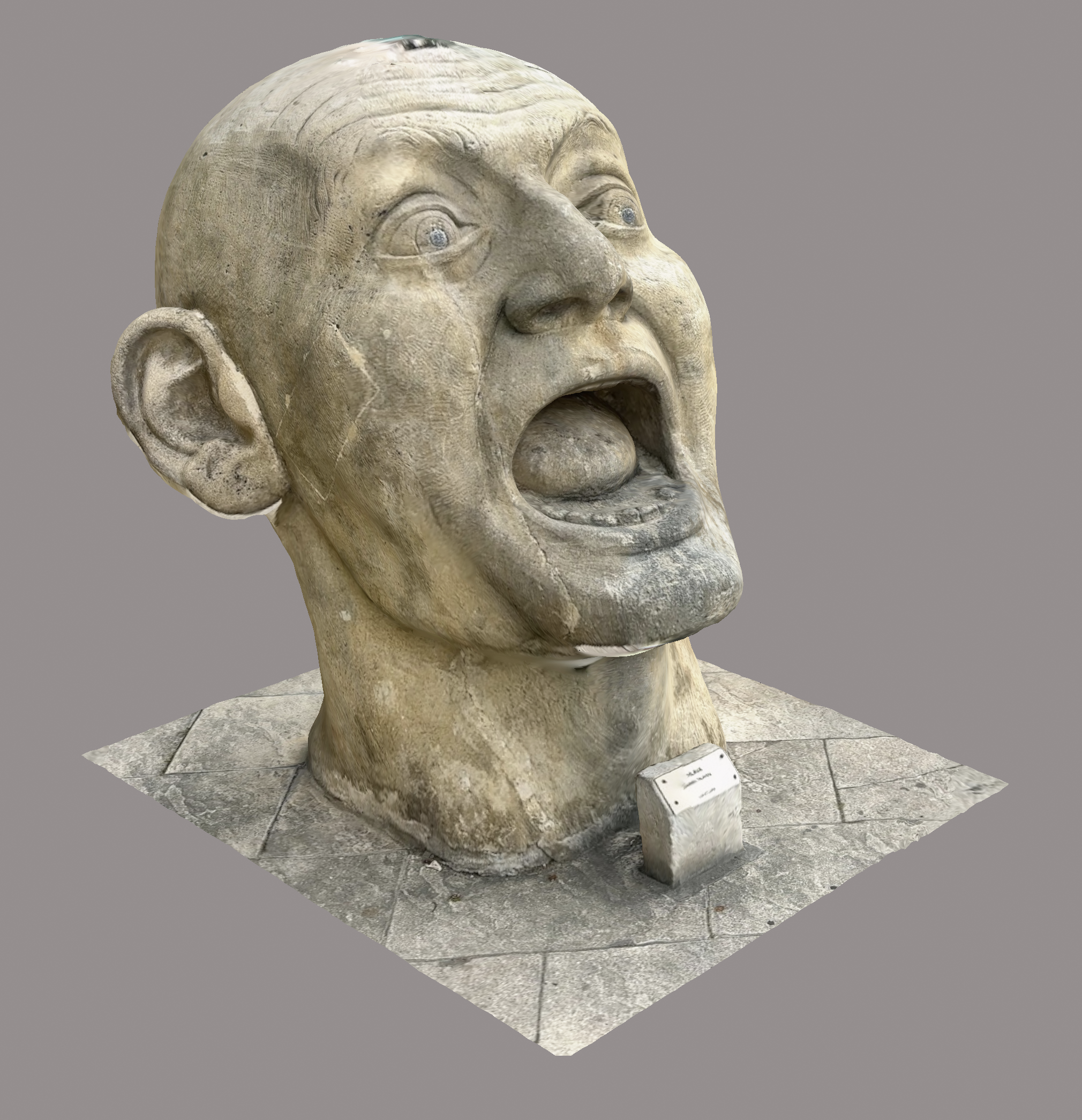 Screaming man statue, Břeclav, Czech Republic