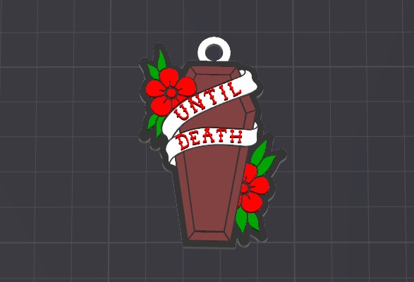 Halloween coffin keychain / necklace charm (free for commercial use)