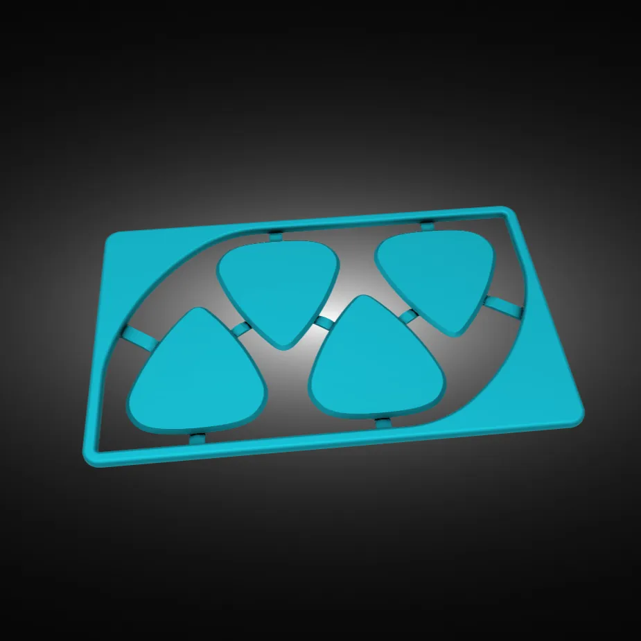 PICK-CARD - Snap Out Guitar Picks - Card Kit by JW Designs | Download free STL model | Printables.com for Free Printable Guitar Pick Template