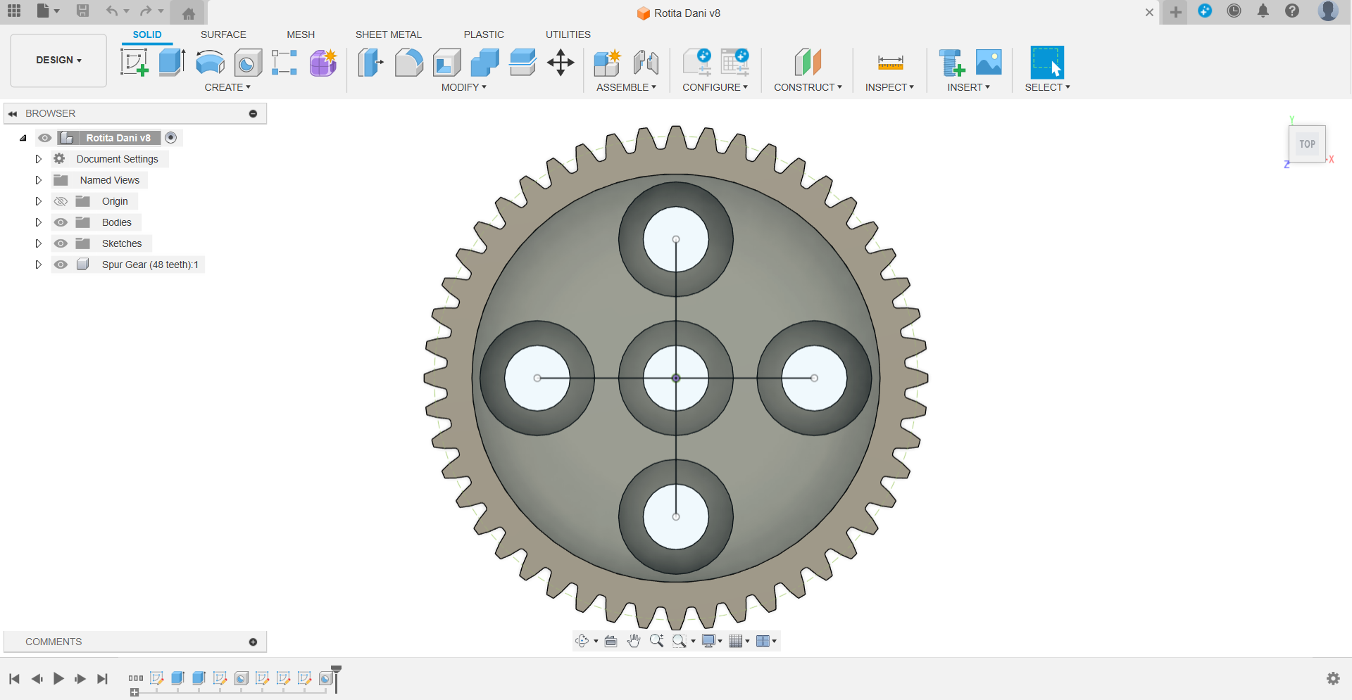 Spur gear with 48 teeth by Valentin3103 | Download free STL model ...